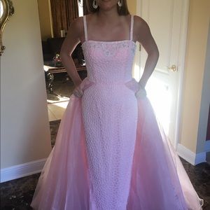 Sherri Hill pink dress Size 8 taken up to 6